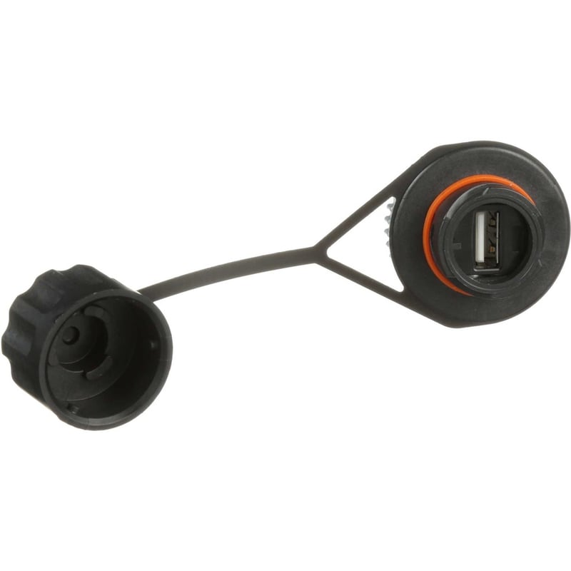 IndustrialNet Industrial USB Female A-A 2.0 Bulkhead Coupler - Thumbnail 2
