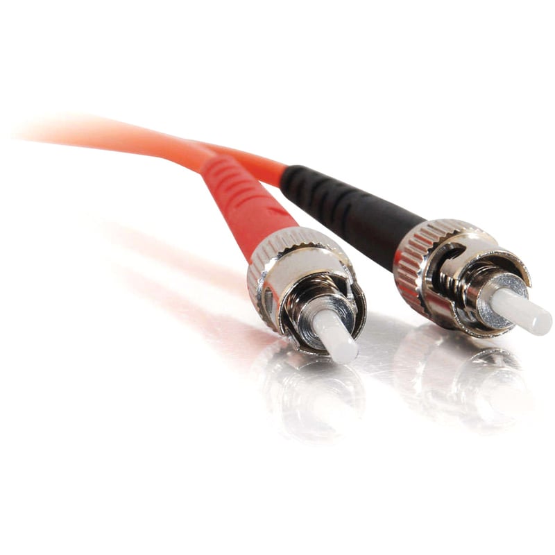 C2G 2m ST-ST 62.5/125 Duplex Multimode OM1 Fiber Cable - Orange - 6ft - Thumbnail 3