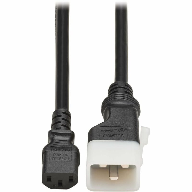 PDU POWER CORD C13 P-LOCK LITE C20 15A 100-250V 14 AWG 6FT BLACK - Thumbnail 2