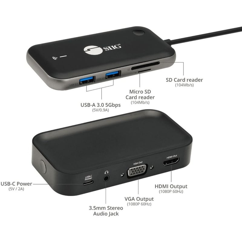 SIIG Wireless USB-C Video Hub Extender 1080p - 32Ft - Thumbnail 2