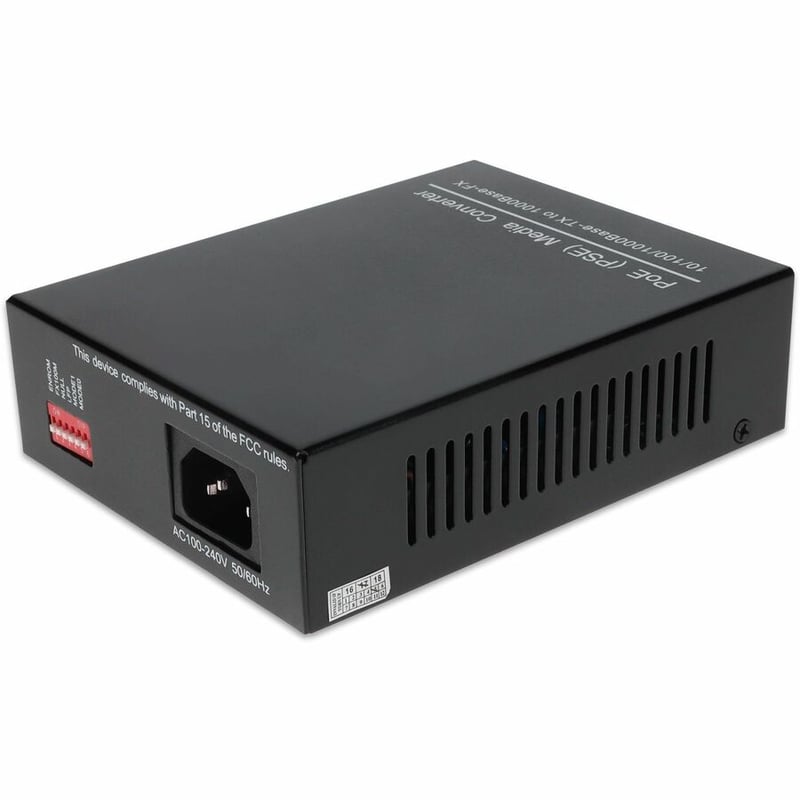 AddOn 10/100/1000Base-TX(RJ-45) to 1000Base-BXU(ST) BiDi SMF 1310nm/1550nm 20km POE Media Converter - Thumbnail 2