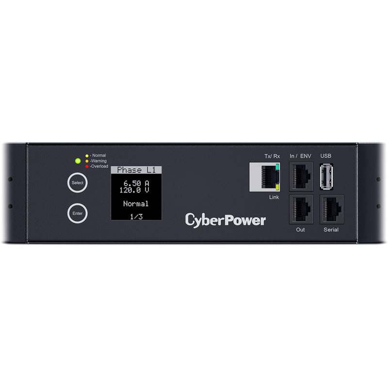 CyberPower PDU83102 3 Phase 200 - 240 VAC 20A Switched Metered-by-Outlet PDU - Thumbnail 2