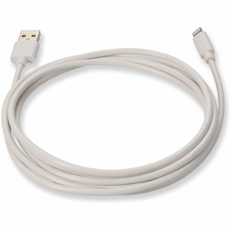AddOn 3m (9.8ft) USB A 2.0 Male to Lightning Male Sync and Charge White Cable - Thumbnail 4