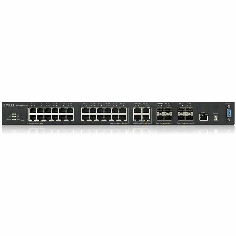 ZYXEL XGS4600-32 24-port Gigabit L3 Managed Aggregation Switch with 4 SFP+ 10G Uplinks and 4 10G Combo (SFP+/RJ-45) Ports (DC Power Version) - Thumbnail 2
