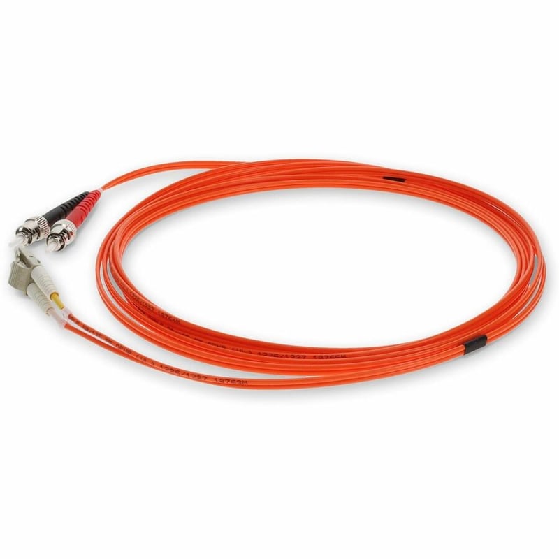 AddOn 5m ST to LC Orange OM2 Duplex OFNR (Riser-Rated) TAA Fiber Patch Cable - Thumbnail 2