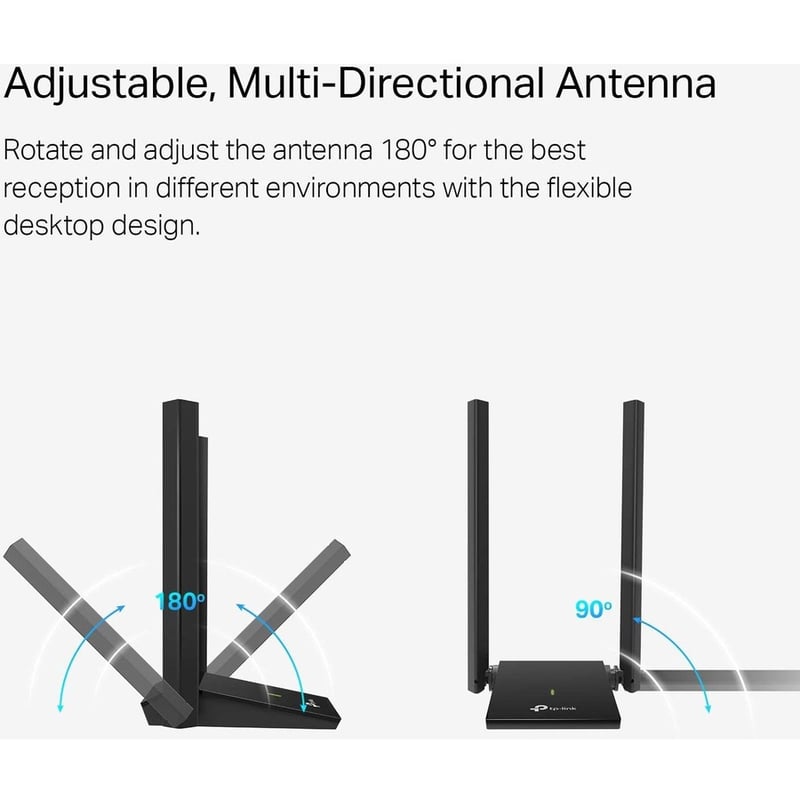 TP-Link Archer T4U Plus - IEEE 802.11ac Dual Band Wi-Fi Adapter for Desktop Computer/Notebook/Wireless Router - Thumbnail 3