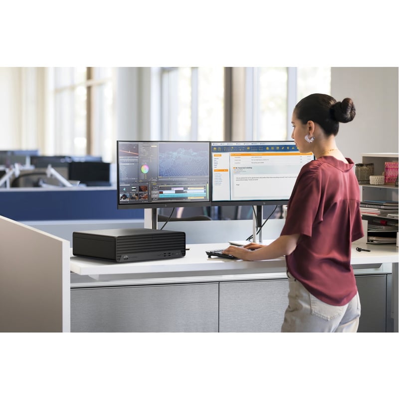 HP EliteDesk 800 G6 Desktop Computer - Intel Core i5 10th Gen i5-10500 Hexa-core (6 Core) 3.10 GHz - 8 GB RAM DDR4 SDRAM - 128 GB M.2 PCI Express NVMe SSD - Small Form Factor - Thumbnail 3