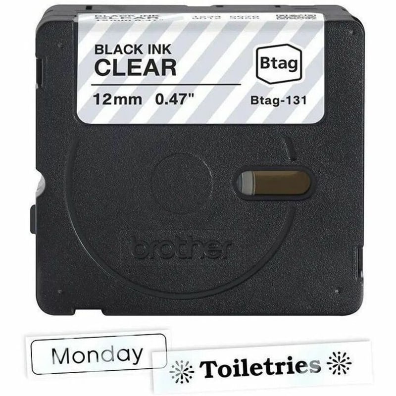 12MM 4M BTAG BLACK ON CLEAR UNLAMINATED - Thumbnail 2