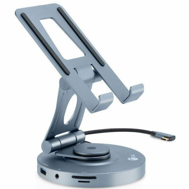 SIIG USB-C Multitask Hub Stand Holder - Tablets/Phones Stand - HDMI 4K60Hz - PD 100W - 2xUSB-A/USB-C 5Gbps - SD/Micro SD- 3.5mm Headset - Thumbnail 1