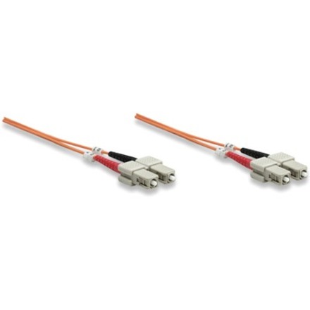Intellinet Network Solutions Fiber Optic Patch Cable, SC/SC, OM1, 62.5/125, Multimode, Duplex, Orange, 10 ft (3 m) - Thumbnail 2