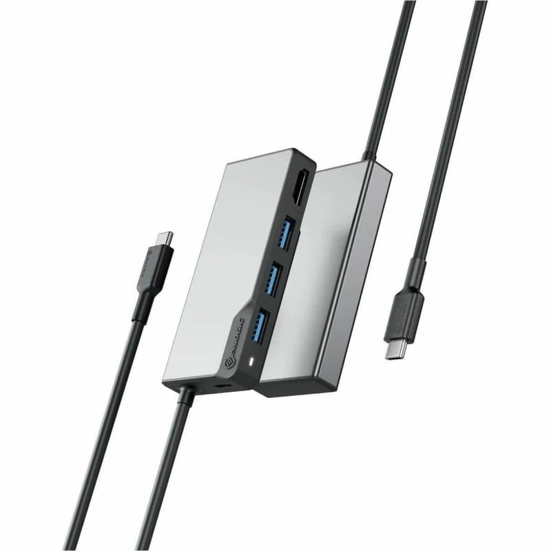 ALOGIC USB-C Fusion CORE 5-in-1 HDMI & USB Hub- 1 x HDMI@4K@60Hz, 3 x USB-A (USB3.0) 1 x USB-C (Data + PD) - Space Grey - Thumbnail 1