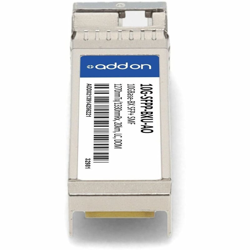AddOn Brocade® (Formerly) 10G-SFPP-BXU Compatible TAA 10GBase-BX SFP+ Transceiver (SMF, 1270nmTx/1330nmRx, 10km, LC, DOM) - Thumbnail 4