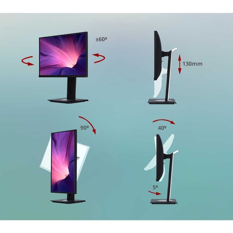 ViewSonic VG2455-2K 24 Inch IPS 1440p Monitor with USB C 3.1, HDMI, DisplayPort and 40 Degree Tilt Ergonomics for Home and Office - Thumbnail 4