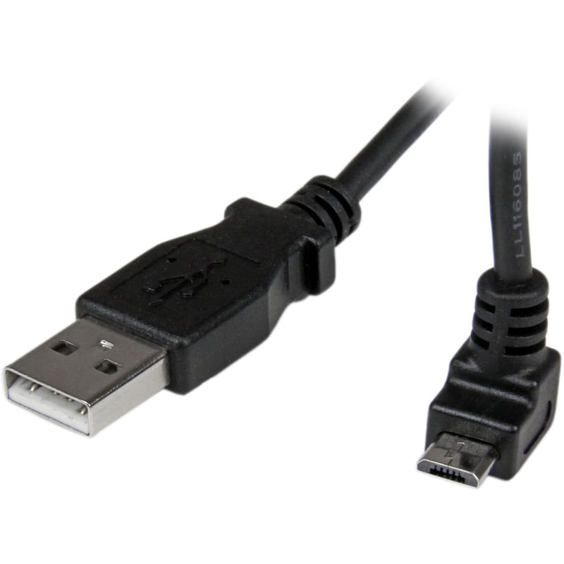 StarTech.com 1m Micro USB Cable - A to Up Angle Micro B - Thumbnail 1