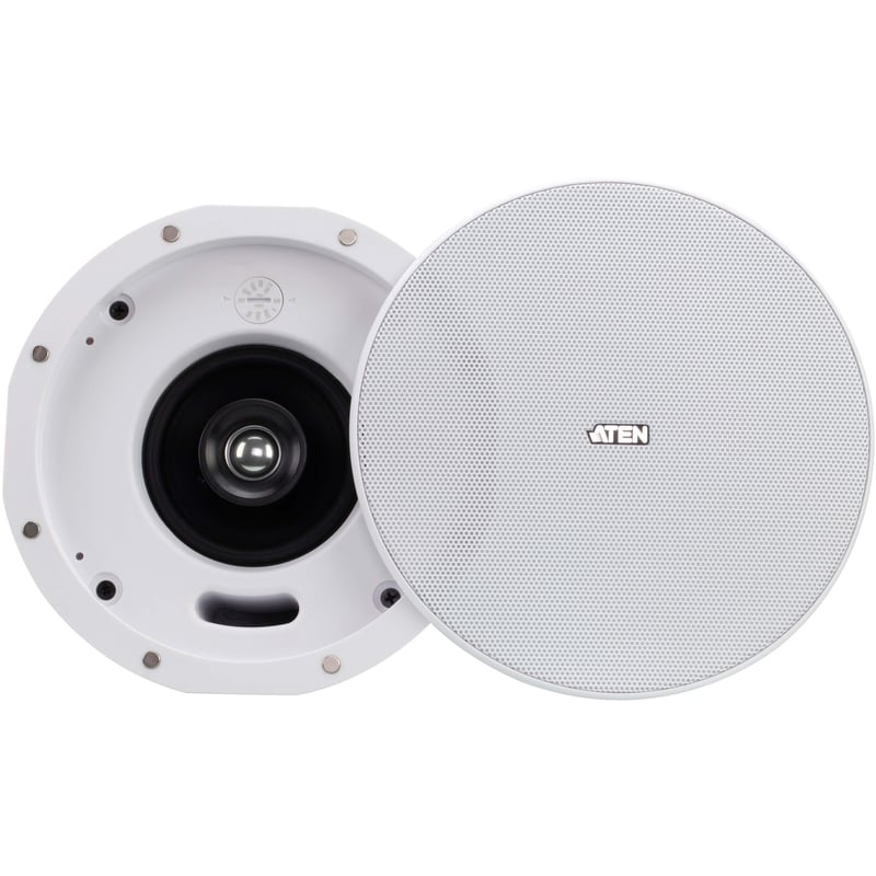 ATEN AS104 2-way Ceiling Mountable Speaker - 30 W RMS - White - Thumbnail 1