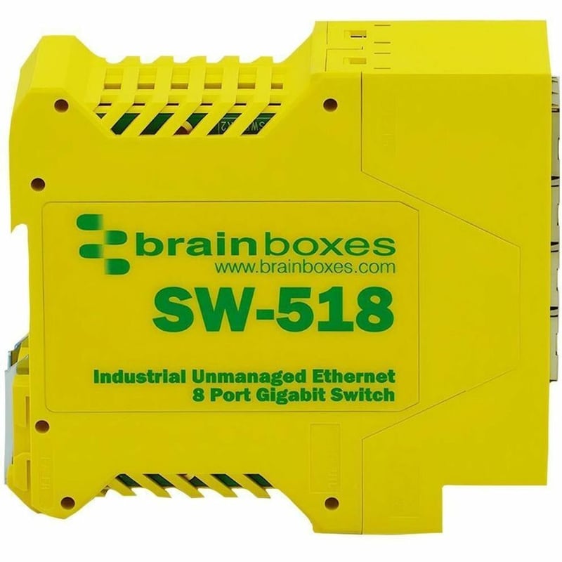 INDUSTRIAL 8 PORT GB ENT SWITCH DIN RAIL MOUNTABLE +5V TO +30V DC - Thumbnail 2