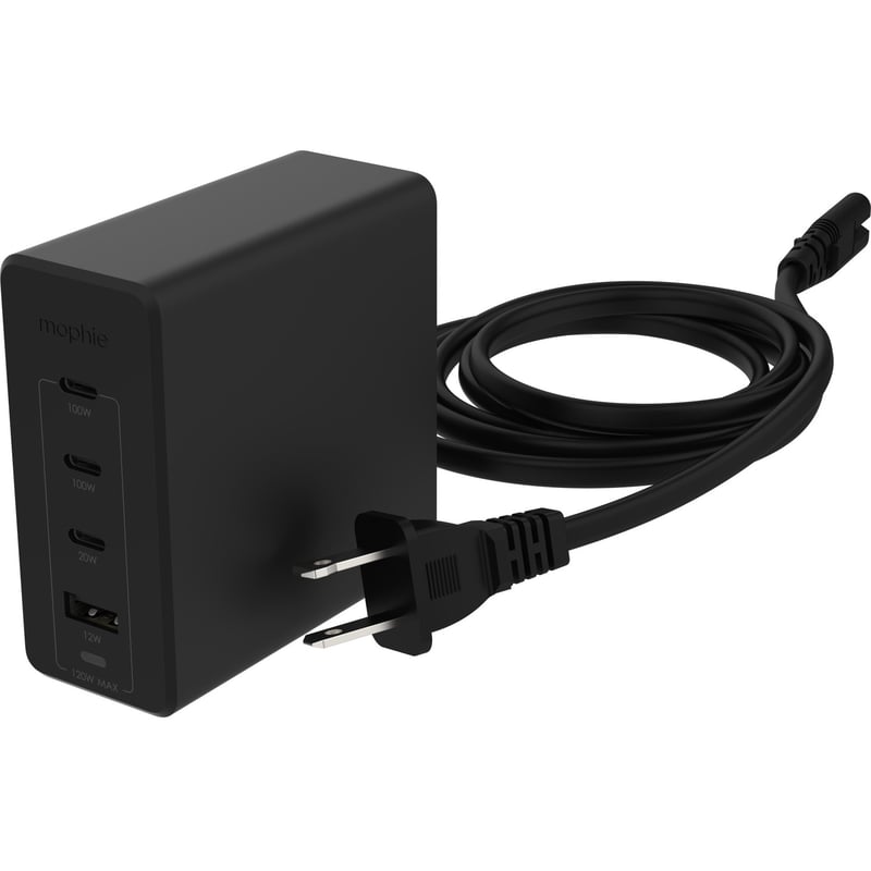 mophie speedport 120 120W 4-port GaN fast charger for Laptops, Smartphones, Tablets, USB-C and USB-A devices - Thumbnail 1