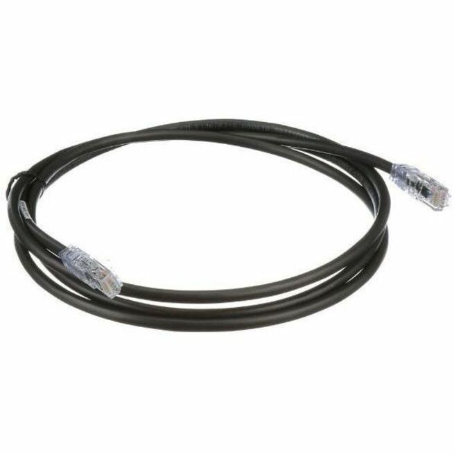 PanNet Cat 6A 24 AWG UTP Copper Patch Cord, 25 ft, Black - Thumbnail 3