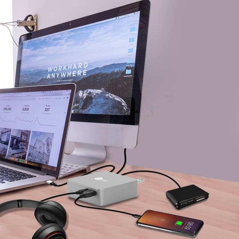 SIIG Aluminum USB-C Mini Docking Station with PD - Thumbnail 3