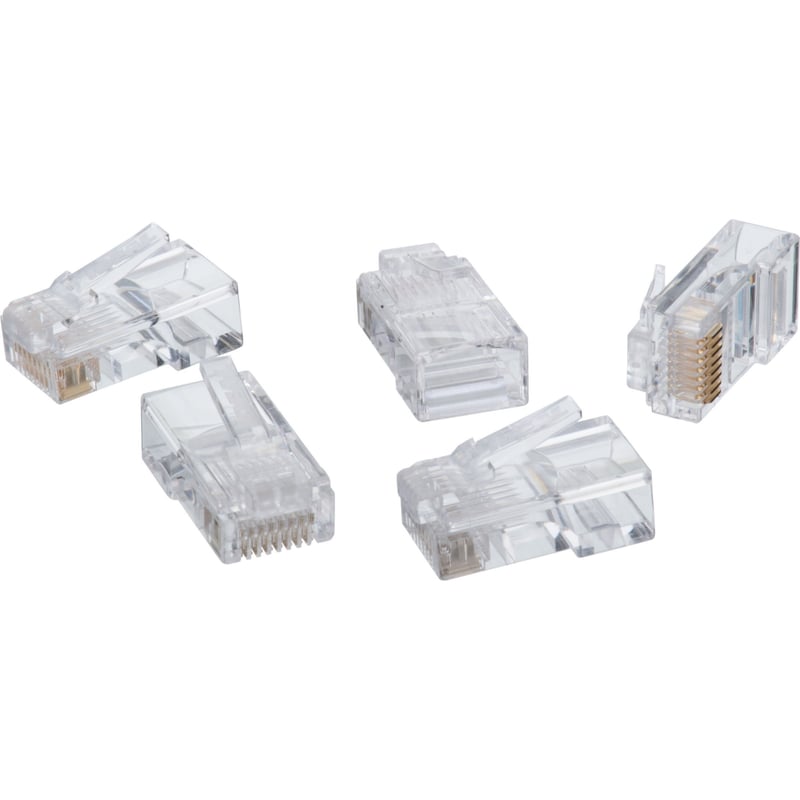 4XEM 1000PK Cat5e RJ45 Ethernet Plugs/Connectors - Thumbnail 1