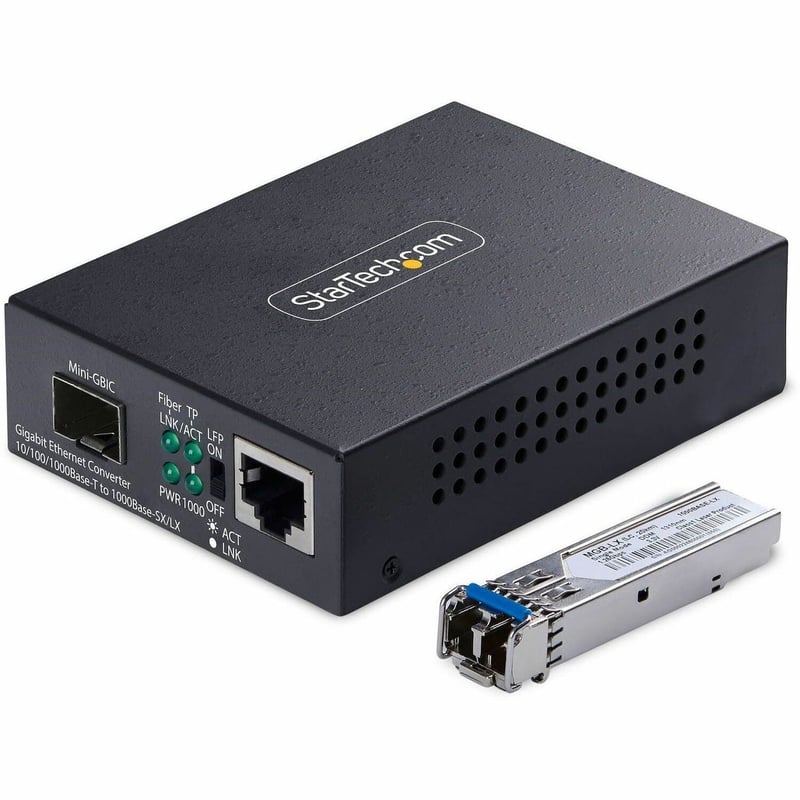 GIGABIT SM LC MEDIA CONVERTER 40 KM (24.8 MI) 10/100/1000 MBPS - Thumbnail 1