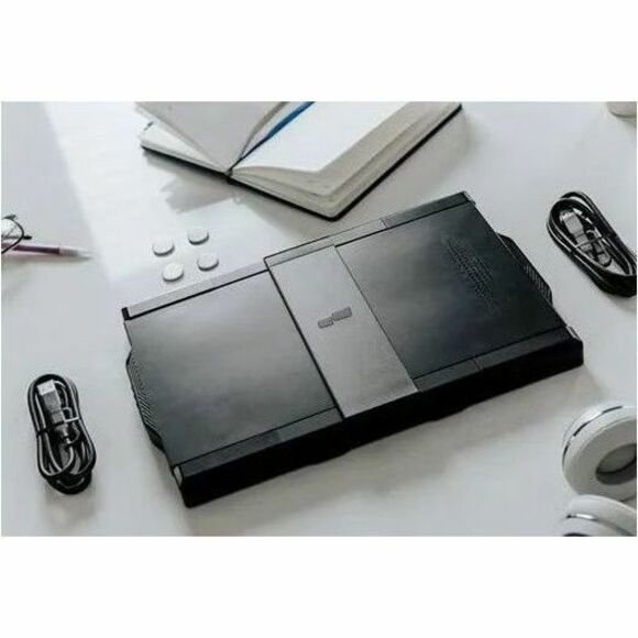 Lenovo TRIO Trio 2.0 13" Class Full HD LCD Monitor - 16:9 - Metallic Black - Thumbnail 5