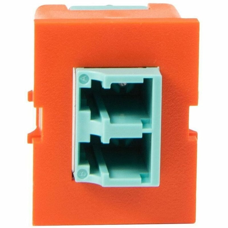 Ortronics TracJack Module, 1-SC Simplex Multimode, Beige Adapter, Orange Housing - Thumbnail 3