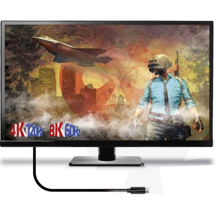 Club 3D MiniDisplayPort 1.4 to HDMI 4K120Hz or 8K60Hz HDR10+ Cable M/M 1.8m / 6ft - Thumbnail 5