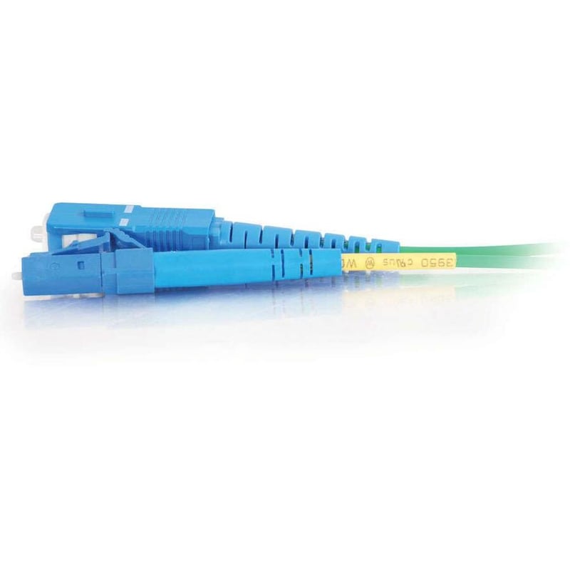 C2G-3m LC-SC 9/125 OS1 Simplex Singlemode PVC Fiber Optic Cable - Green - Thumbnail 4