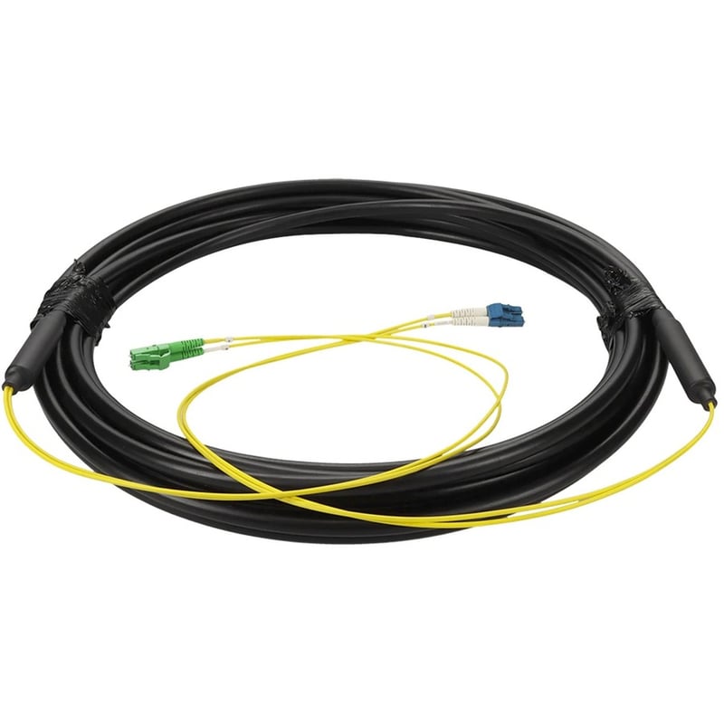 AddOn 15m LC to LC Black OS2 Simplex OFNR (Riser-Rated) SMF Fiber Outdoor Patch Cable - Thumbnail 4