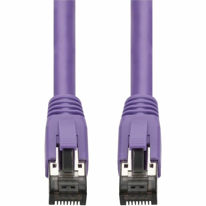 AddOn 50ft Purple CAT 8 Shielded (S/FTP) PVC Ethernet Cable Snagless Easy Boot RJ-45 M/M - Thumbnail 1