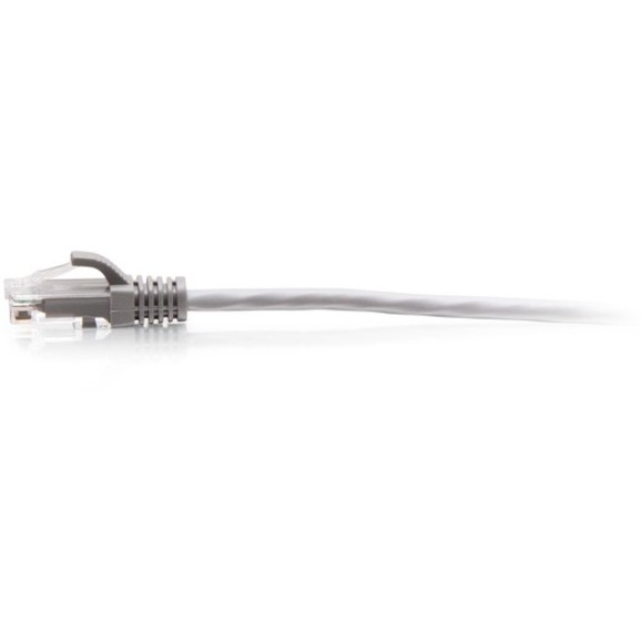 C2G 8ft Cat6a Snagless Unshielded (UTP) Slim Ethernet Patch Cable - Gray - Thumbnail 2