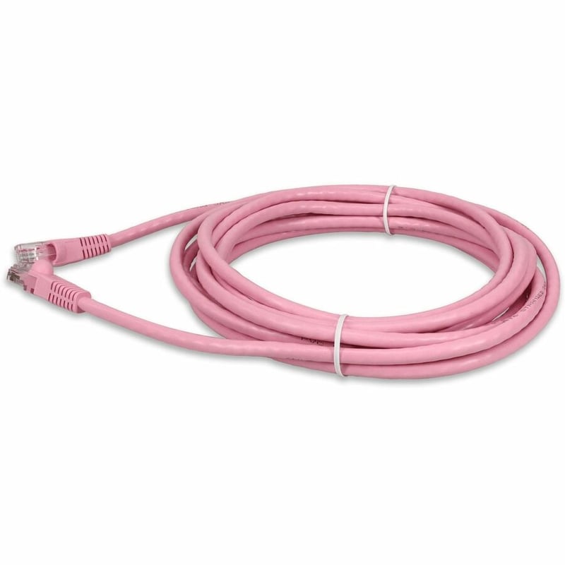 AddOn 15ft RJ-45 (Male) to RJ-45 (Male) Straight Pink Cat6 UTP PVC Copper Patch Cable - Thumbnail 2