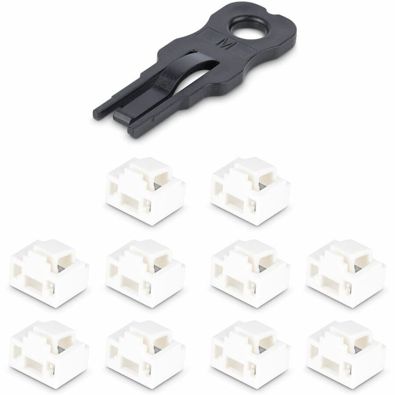 StarTech.com RJ45 Port Locks - 10 Pack w/Security Key, Locking RJ45 Port Blocker/Dust Cover, Reusable Ethernet/LAN Port Protector - Thumbnail 5