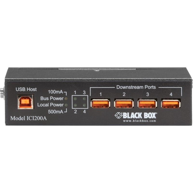 Black Box Industrial USB 2.0 Hub - 4-Port - Thumbnail 2