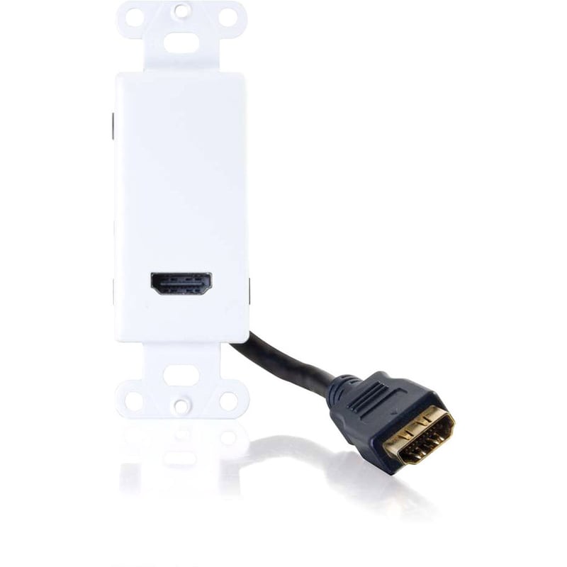 C2G HDMI Pass Through - Decorative Wall Plate - White - Thumbnail 3