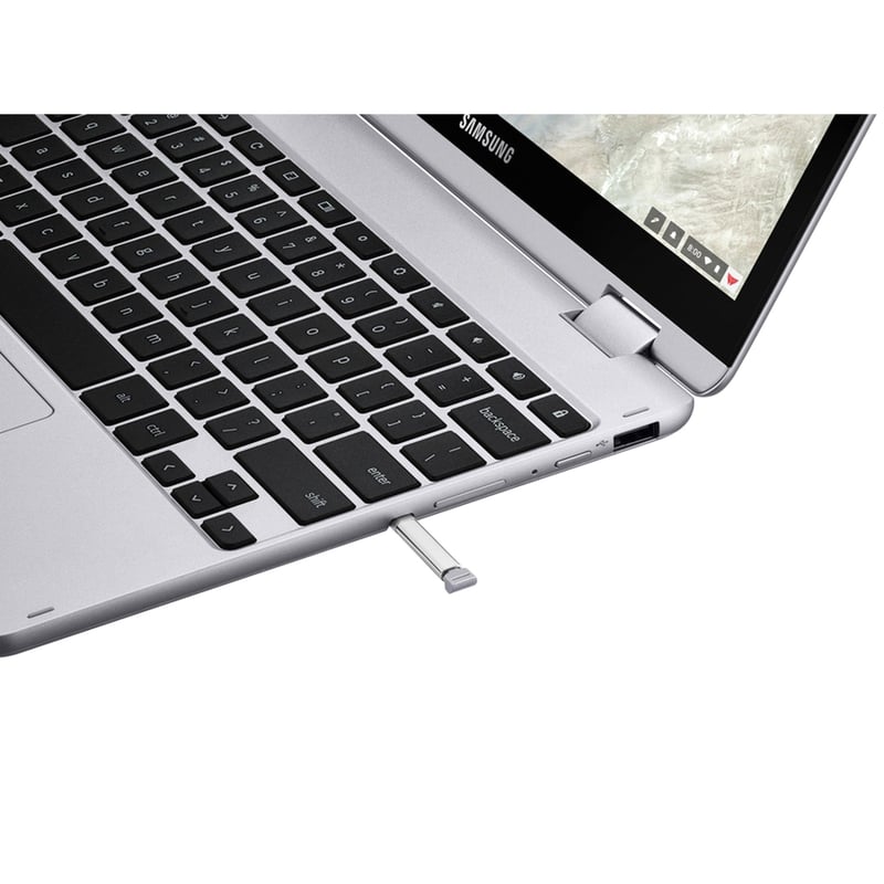 Samsung Chromebook Plus V2 XE520QAB-K03US 12.2" Touchscreen Convertible 2 in 1 Chromebook - Intel Celeron 3965Y - 4 GB - 64 GB Flash Memory - Light Titan - Thumbnail 2