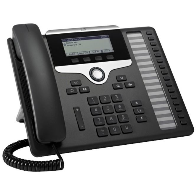 Cisco 7861 IP Phone - Refurbished - Corded - Wall Mountable, Desktop - Charcoal - Thumbnail 2