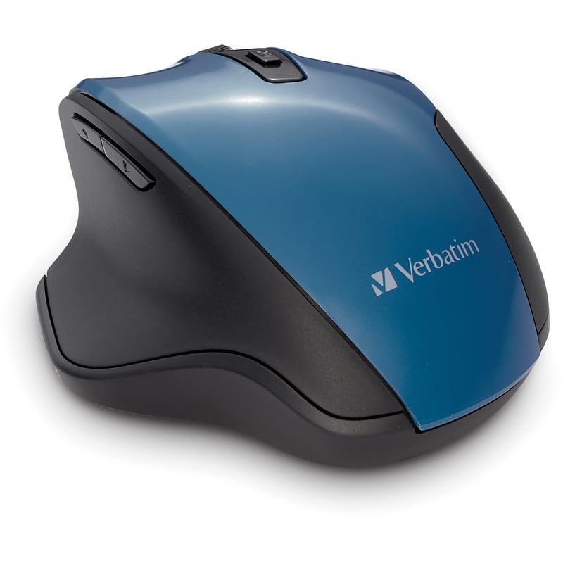Verbatim Silent Ergonomic Wireless Blue LED Mouse - Dark Teal - Thumbnail 1