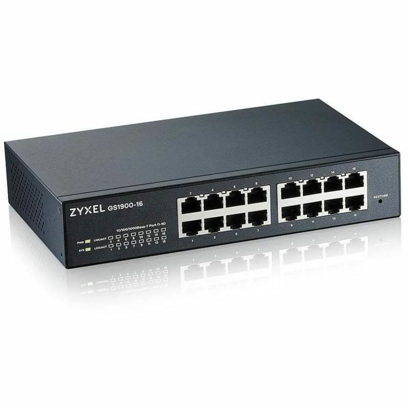 GS1900-16 - FANLESS 16 PORT GBE L2 WEB MANAGED SWITCH (REV 03F) - Thumbnail 2
