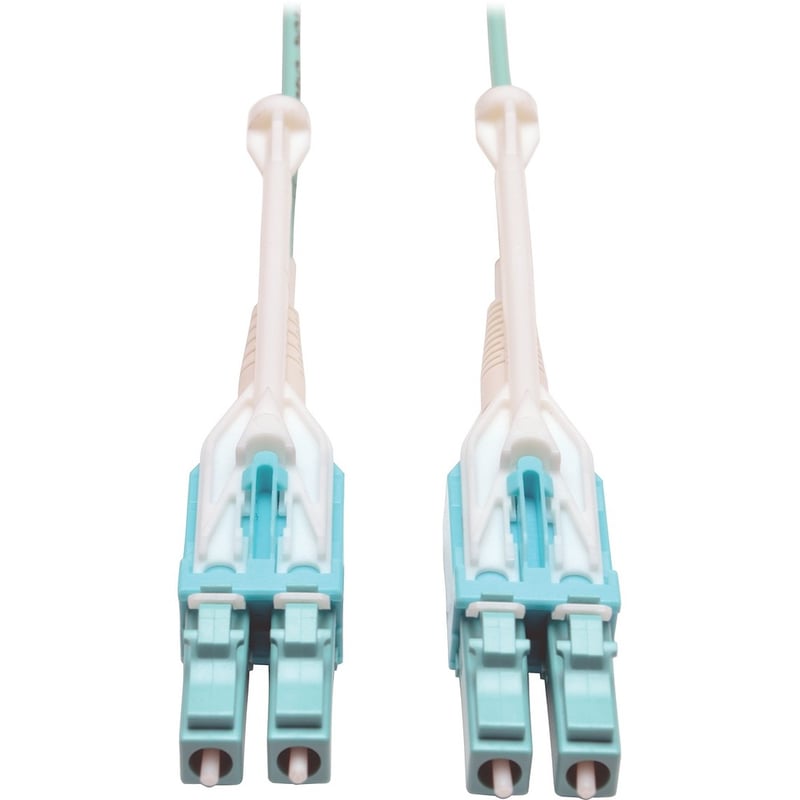 Eaton Tripp Lite Series 10Gb/40Gb/100Gb Duplex Multimode 50/125 OM3 LSZH Fiber Patch Cable with Push/Pull Tab Connectors (LC/LC), Aqua, 3M (9.8 ft.) - Thumbnail 1