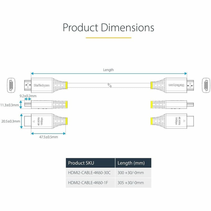 HIGH SPEED HDMI CABLE 1FT HDMI CORD/4K 60HZ/HDR10/ARC - Thumbnail 5