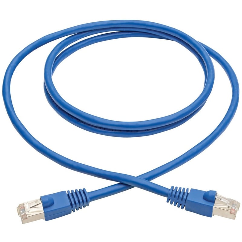 Eaton Tripp Lite Series Cat6a 10G Snagless Shielded STP Ethernet Cable (RJ45 M/M), PoE, Blue, 6 ft. (1.83 m) - Thumbnail 2
