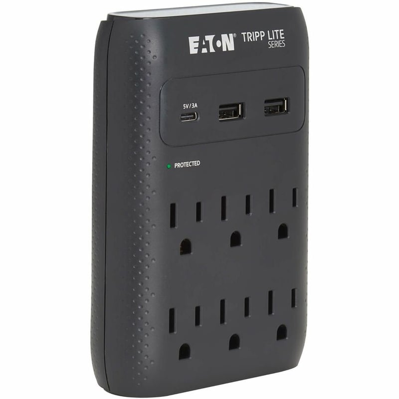 SURGE PROTECTOR 6-OUTLET 5-15R USB-C AND USB-A PORTS DIRECT PLUGIN - Thumbnail 2