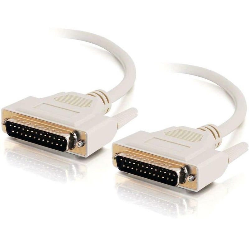 C2G 3ft DB25 M/M Serial RS232 Cable - Thumbnail 1