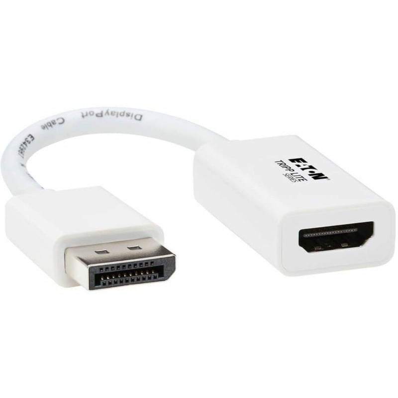 Tripp Lite by Eaton DisplayPort to HDMI Active Adapter (M/F) - 4K 60Hz HDR DP 1.2 HDCP 2.2 White 6 in. - Thumbnail 1