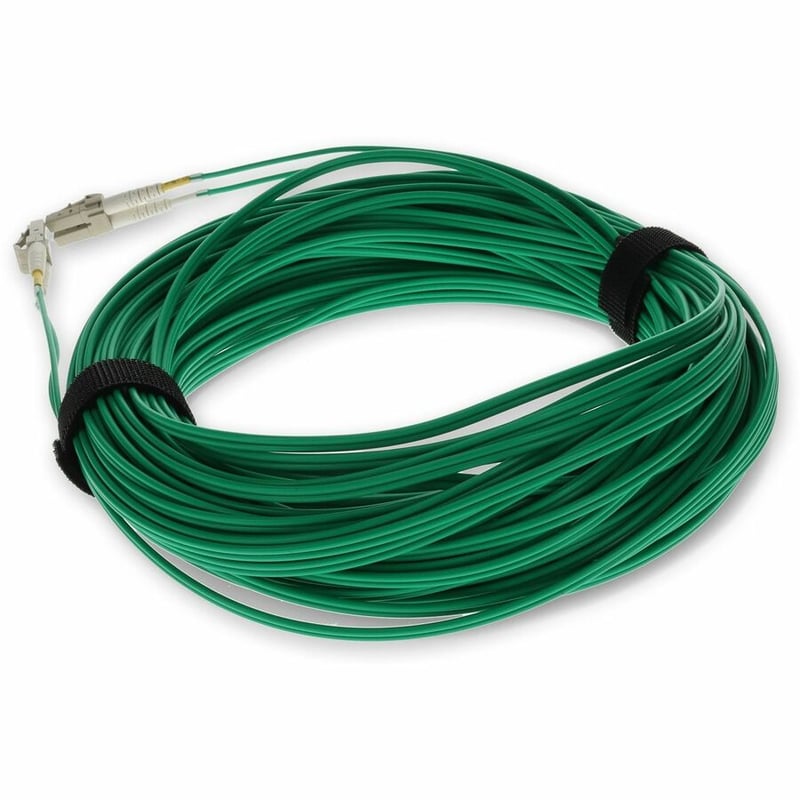 AddOn 13m LC to LC Green OM4 Duplex OFNR (Riser-Rated) Fiber Patch Cable - Thumbnail 3