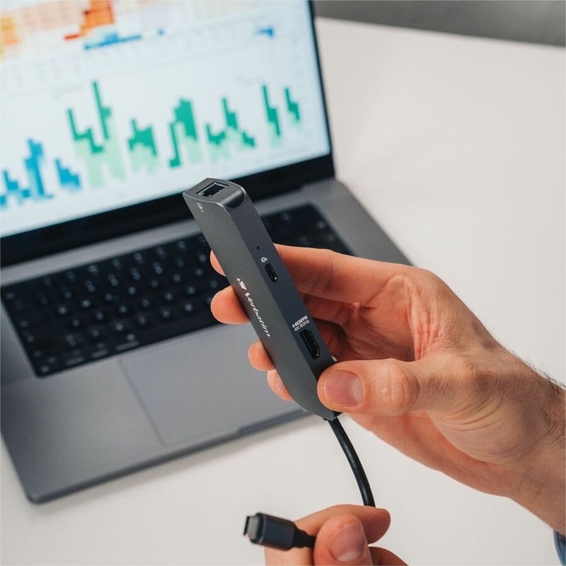 Verbatim USB-C Pro Multiport Hub CMH 05 - 5 Ports - Thumbnail 3