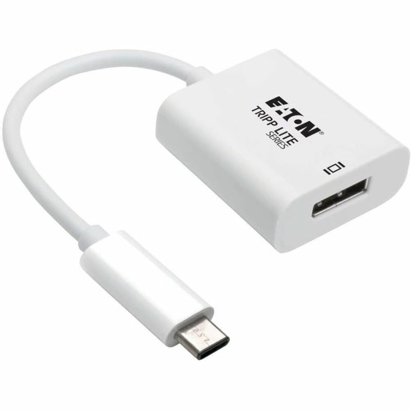 Eaton Tripp Lite Series USB-C to DisplayPort Active Adapter Cable with Equalizer (M/F), UHD 8K, HDR, DP 1.4, White, 6 in. (15.2 cm) - Thumbnail 1