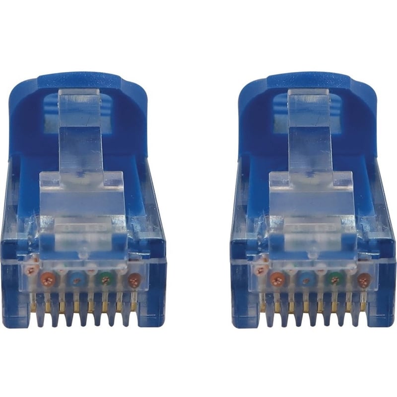 Eaton Tripp Lite Series Cat6a 10G Snagless Molded UTP Ethernet Cable (RJ45 M/M), PoE, Blue, 100 ft. (30.5 m) - Thumbnail 4